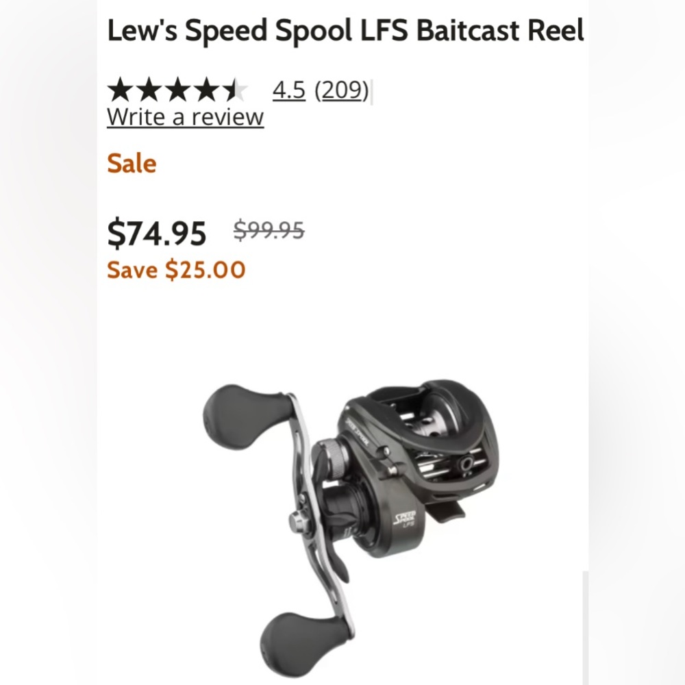 Lew’s Left Handed Bait caster